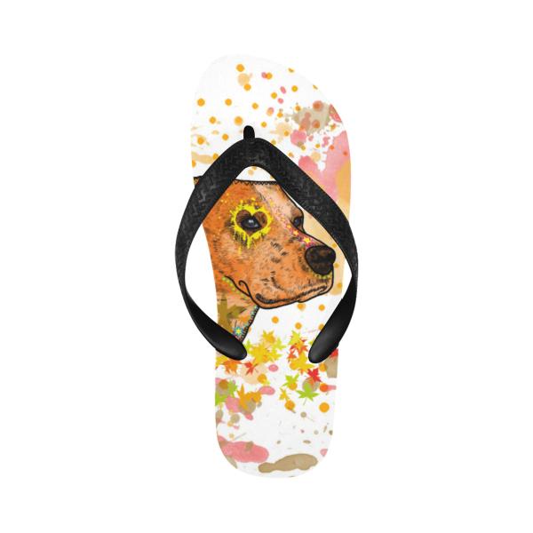 Flip Flops Hundemotiv Bumsi - Strandsandalen, Sandalen, bunt, Grösse 38-45, Unisex, AmStaff, Staffordshire, Staff, Pitbull, Pit, SOKA, Familienhunde